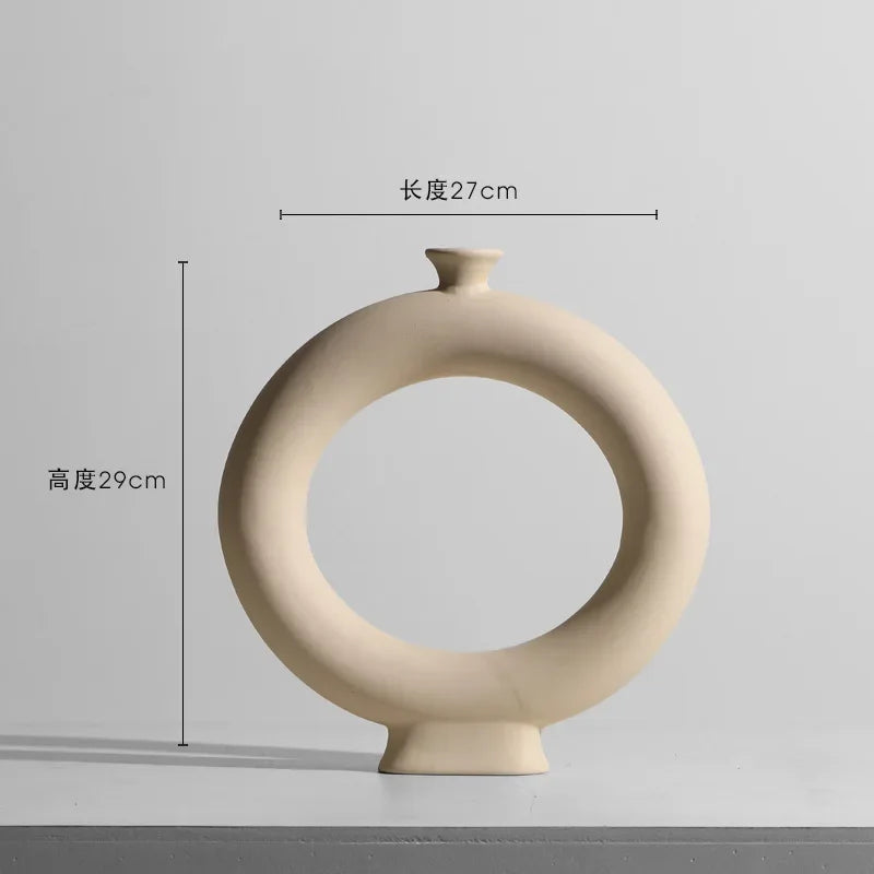 Simple White Ceramic Decorative Vase