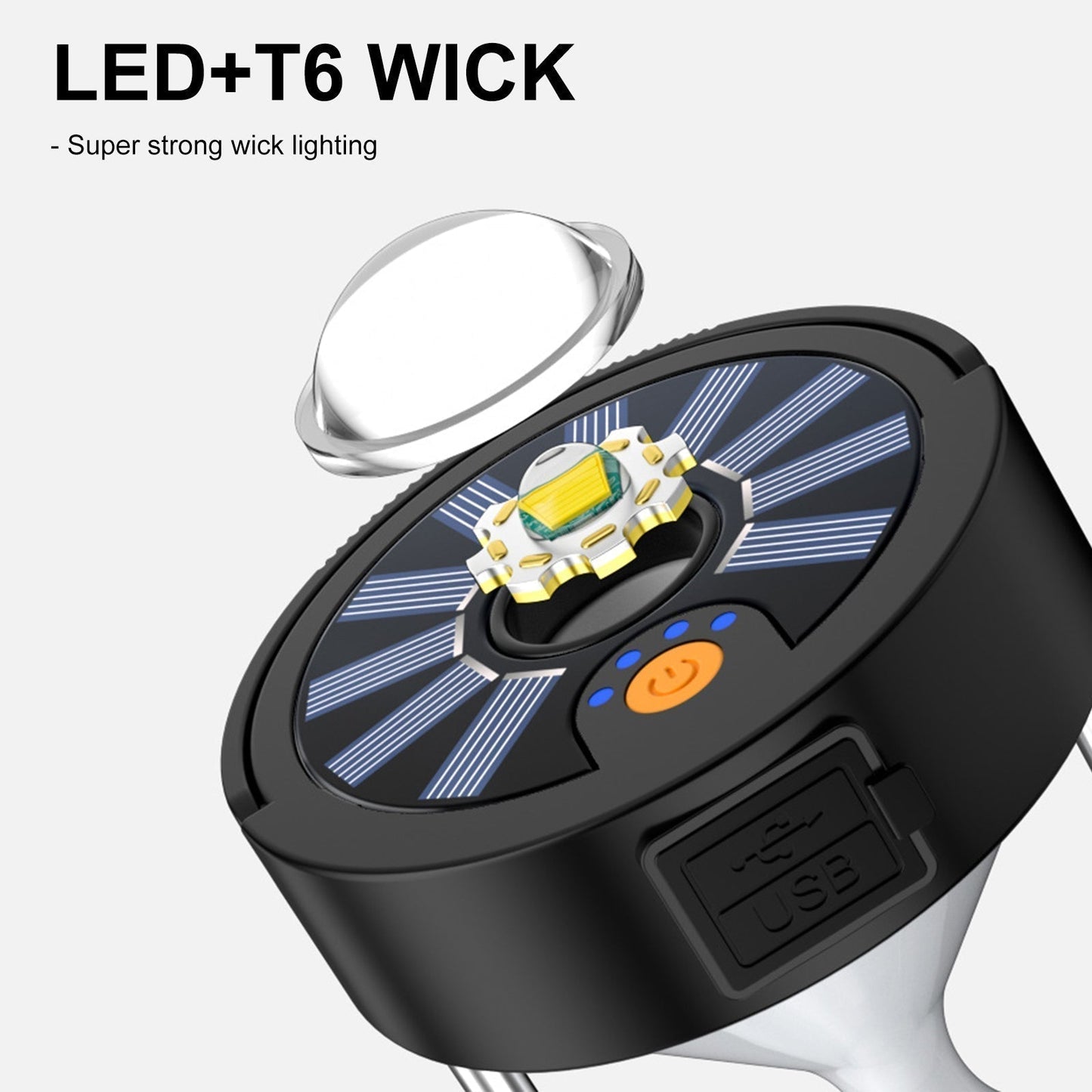 Compact Solar Powered Outdoor Camping Lantern