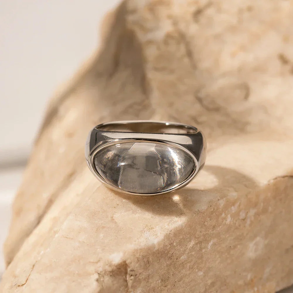 Luxurious Oval Stone Ring Collection