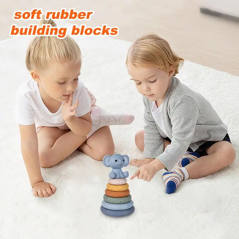 Soft Montessori Stacking Toy Rings for Babies