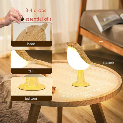 Colorful Bird Table Lamp - Dimmable Touch Light