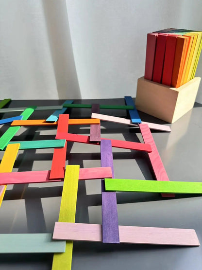 Colorful Wood Stacking Blocks Toy Set for Kids