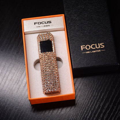 Glittering Gem Rechargeable Pocket Lighter