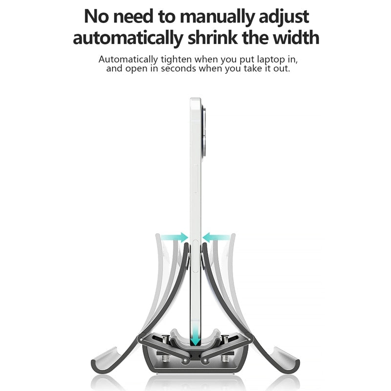 Compact Adjustable Anti-Slip Laptop Holder