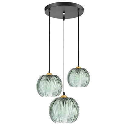 Stylish Green Glass Hanging Light Fixture