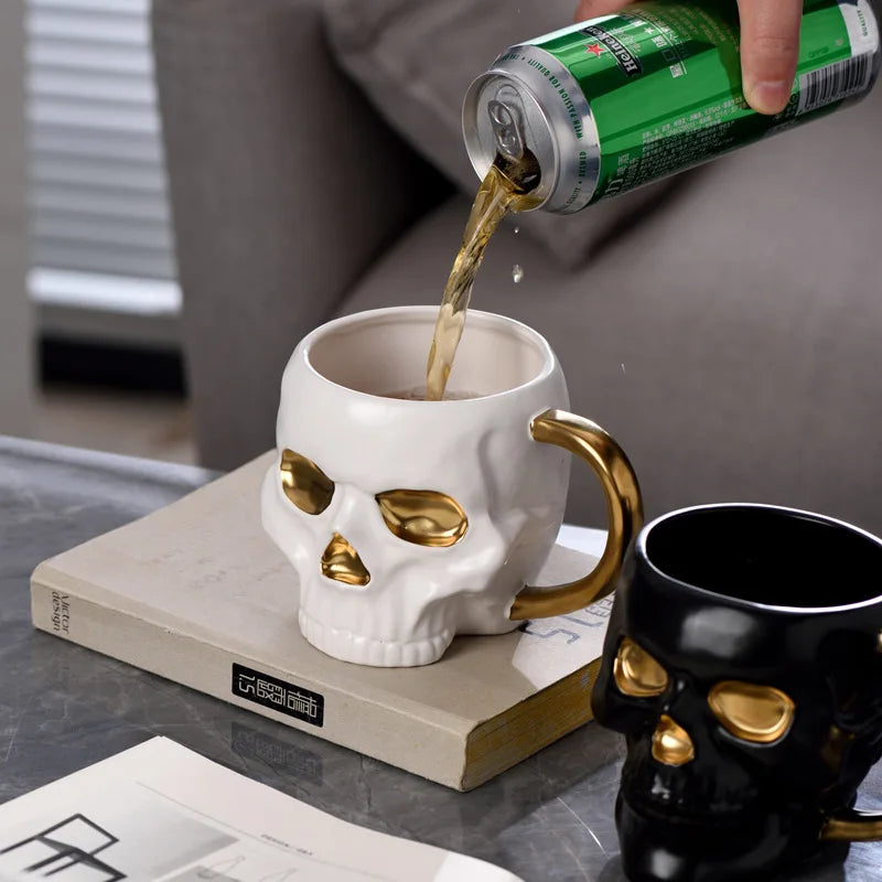 Edgy Black Skull Coffee Mug