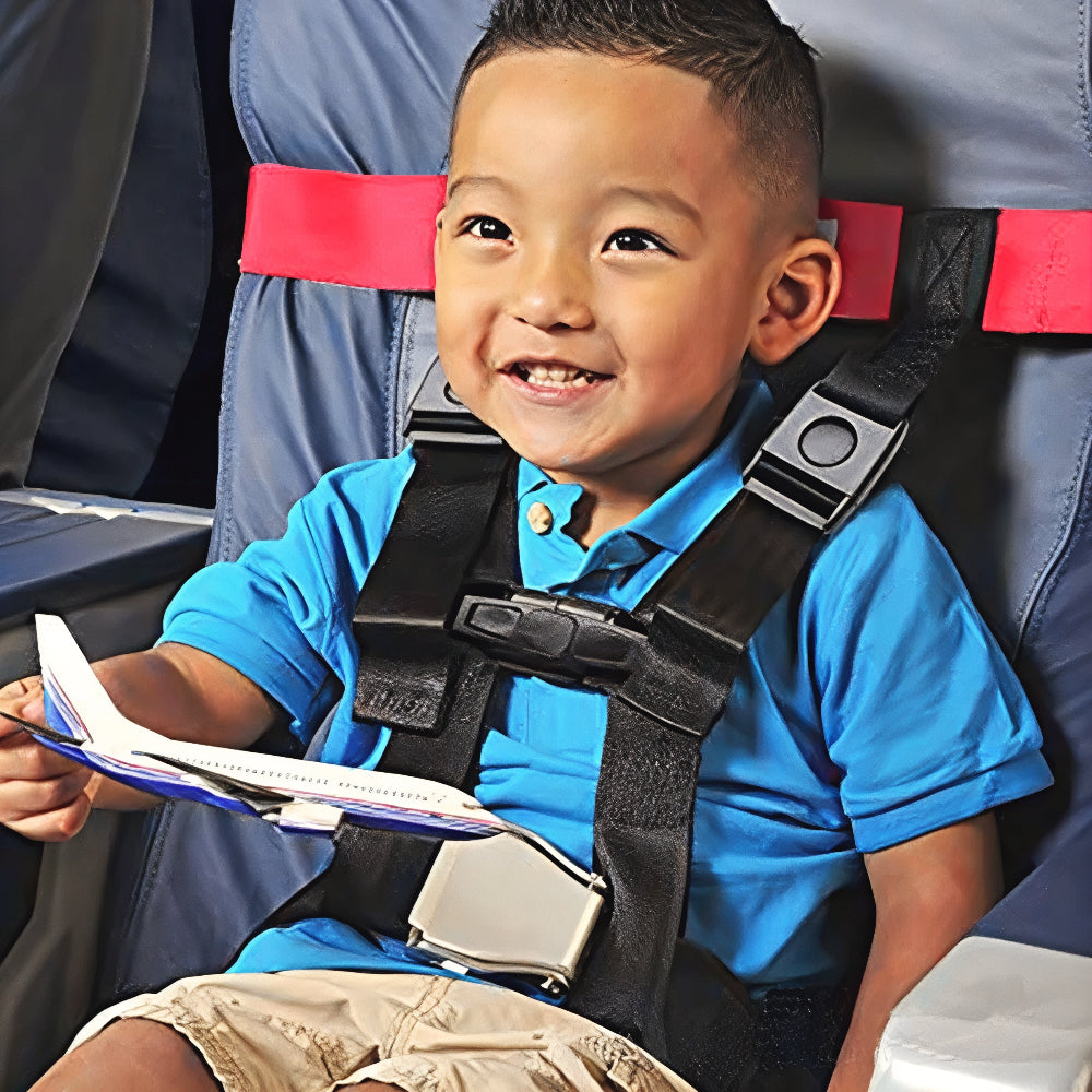 Child Air Travel Safety Vest Adjustable Belt - Luxicro
