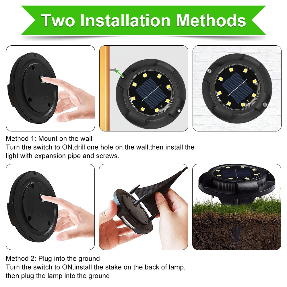 Bright Solar Powered Garden Lamp