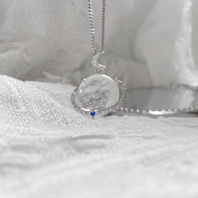 Beautiful Moonstone Crystal Pendant Necklace - Luxicro