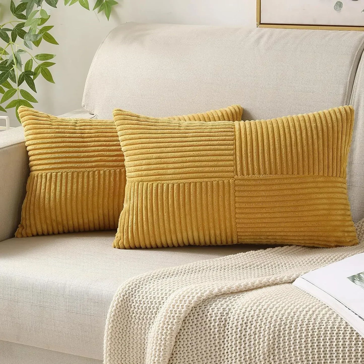 Plush Patterned Velvet Pillow Covers
