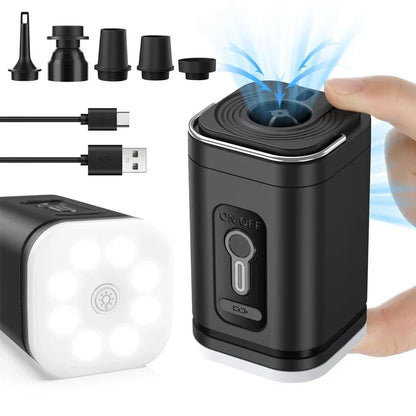 Compact Travel Air Pump with Multiple Adapters