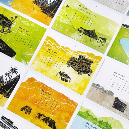 Compact Travel Desk Planner Calendar