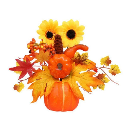 Autumn Decorative Pumpkin Floral Arrangement