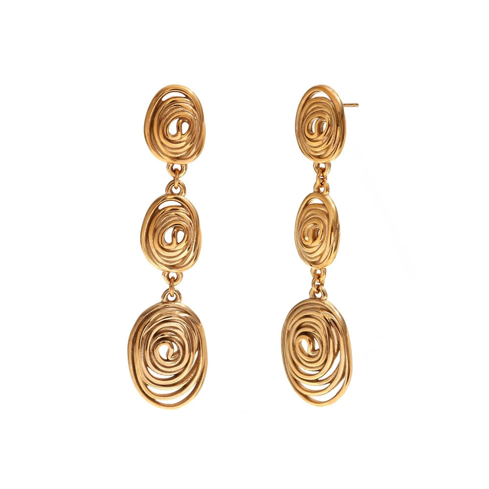 Trendy Long Feather Tassel Earrings