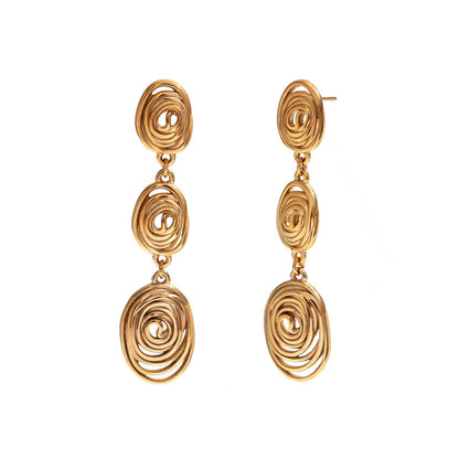 Trendy Long Feather Tassel Earrings