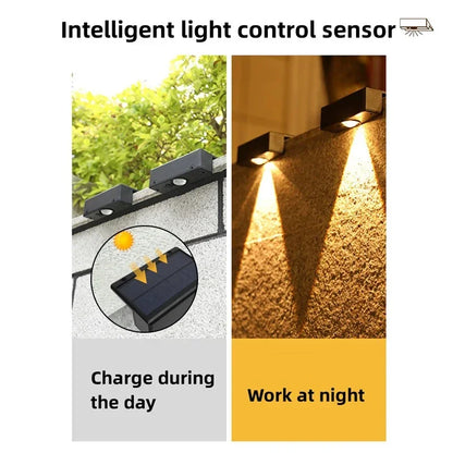 Bright Solar Powered Outdoor Wall Lamp