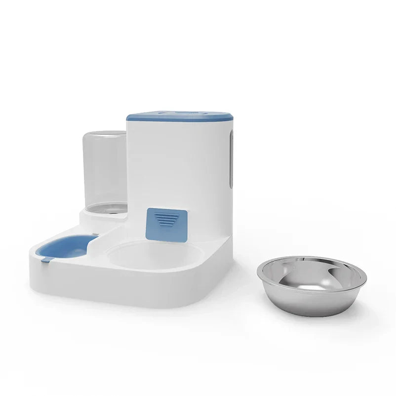 Automatic Pet Food and Water Bowl Feeder Set