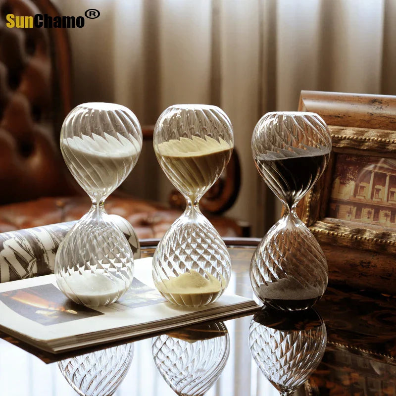Classic 30Min Glass Hourglass Timer Decor - Luxicro