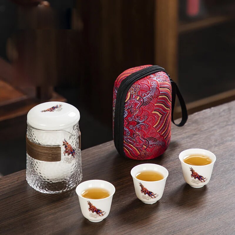 Country Forest Animal China Tea Set