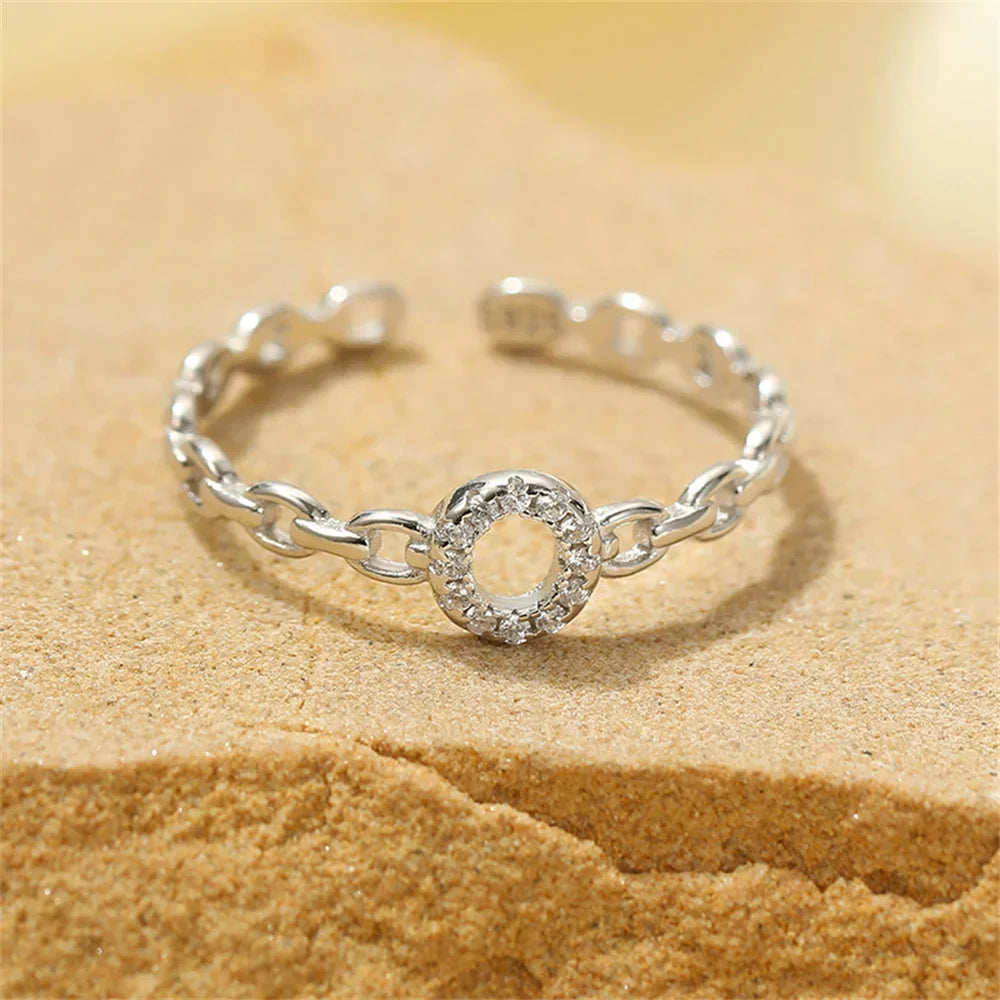 Dainty Diamond Monogram Letter Ring