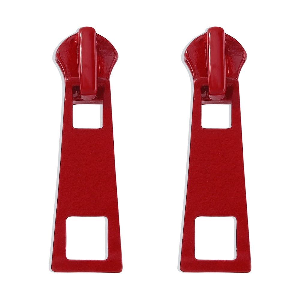 Stylish Mini Zipper Earrings