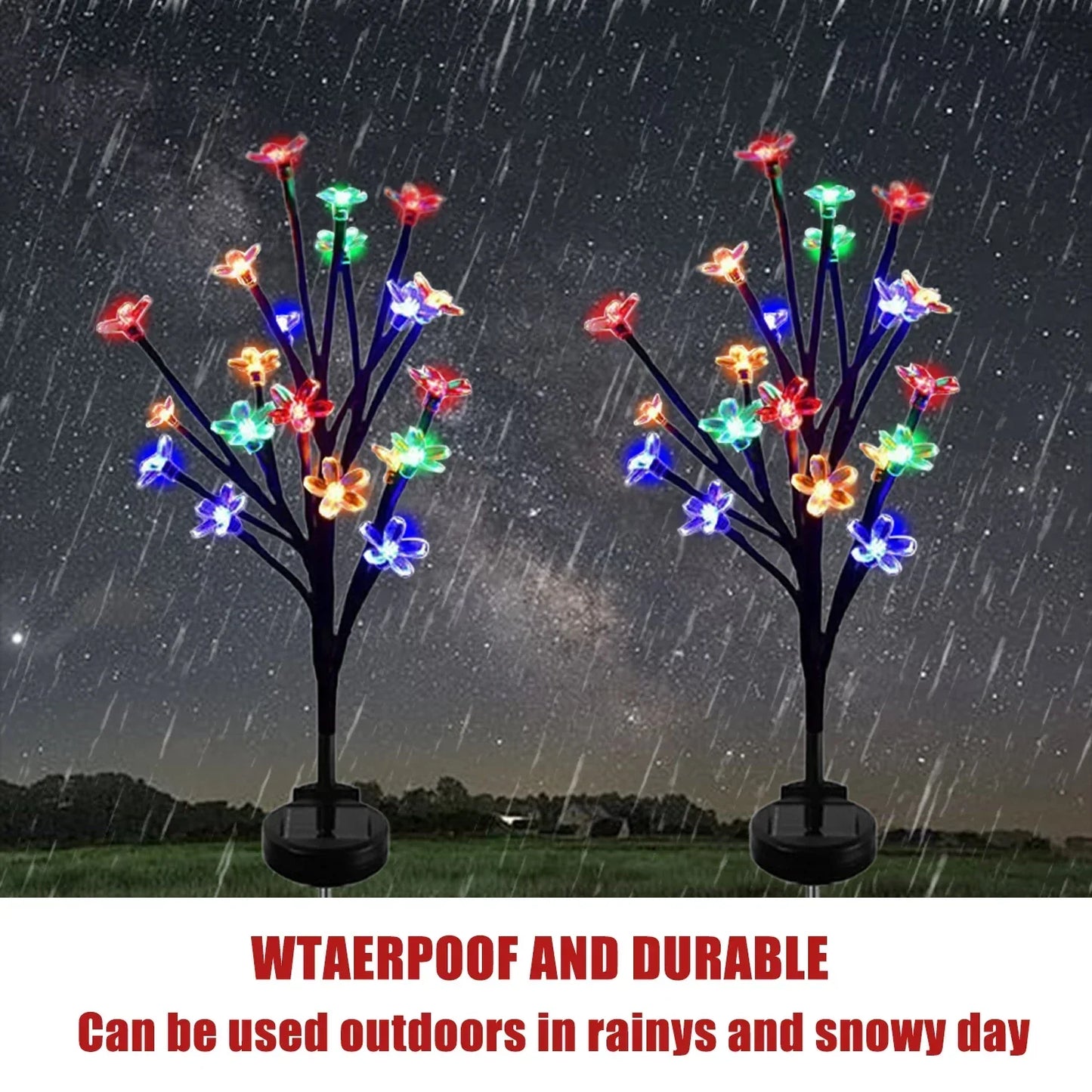 Colorful Solar Powered Garden Path Lights