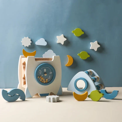 Sustainable Wooden Building Blocks Set