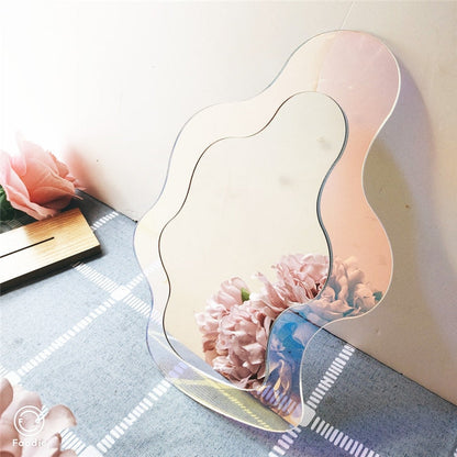 Modern Wavy Glass Wall Mirror