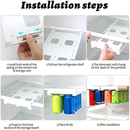 Easy Access Fridge Storage Slide Shelf