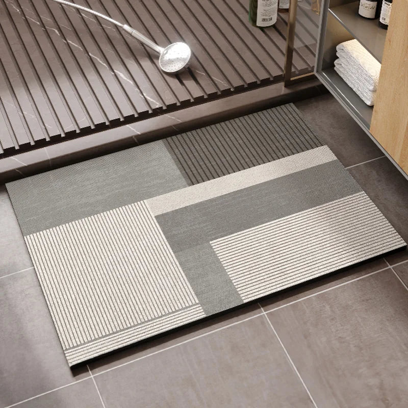 Non Slip Bathroom Floor Mat Set for Shower Door