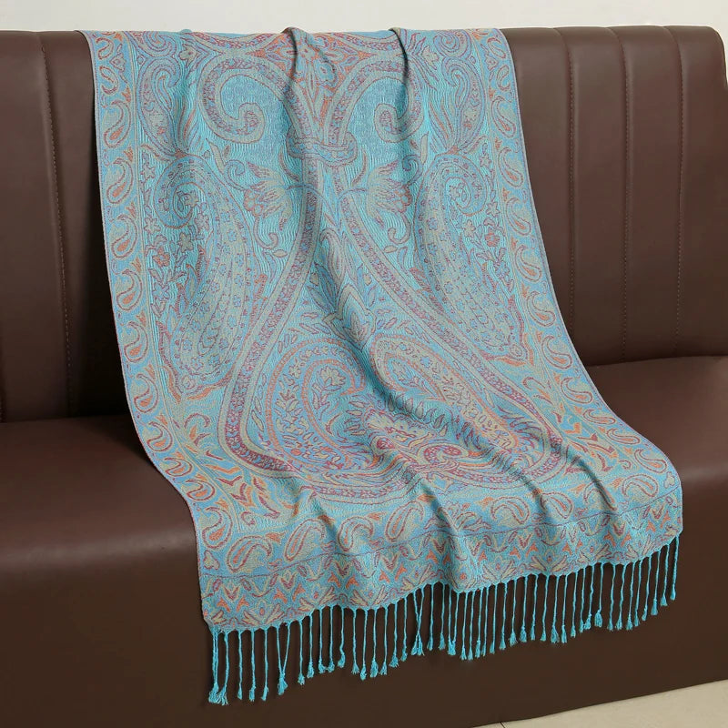Soft Cashmere Women's Scarf with Warm Luxury Print