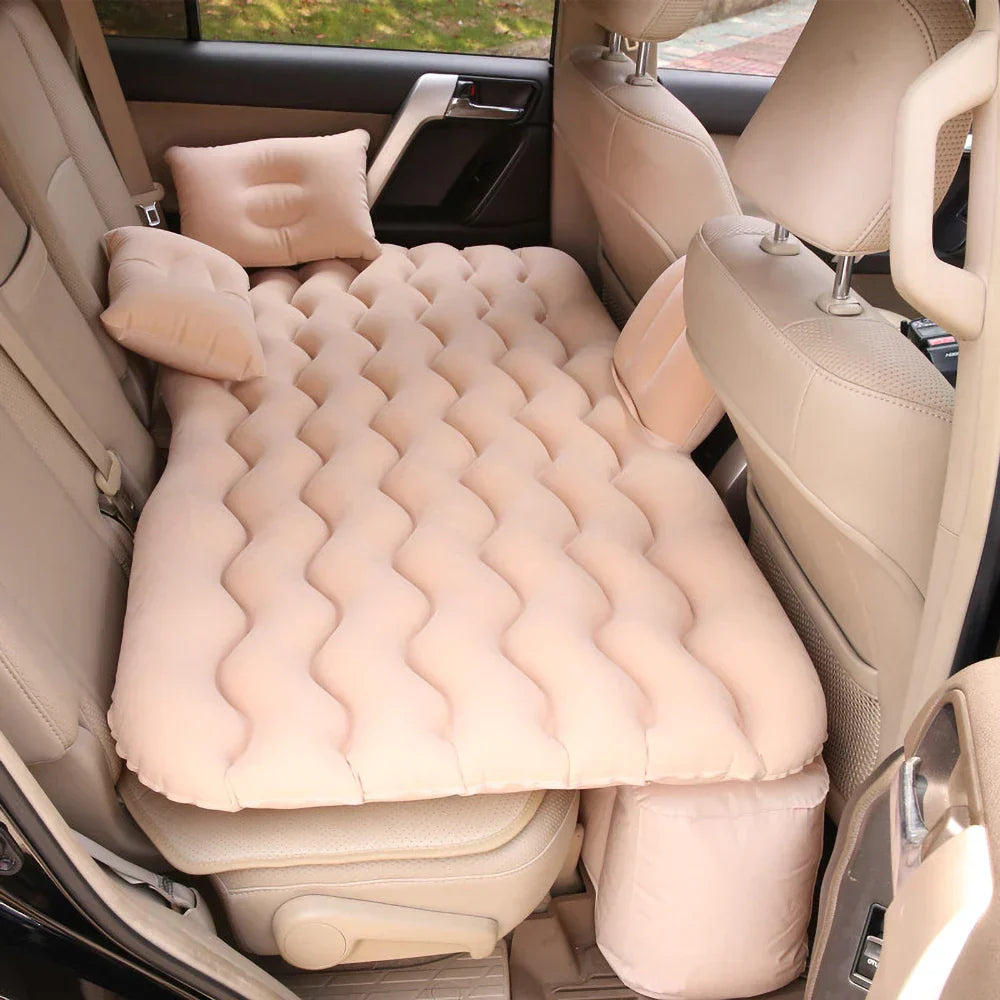 Inflatable Car Travel Bed with Pillow & Patch Kit