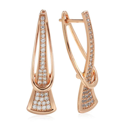Sparkling Triple Layer Diamond Dangle Earrings