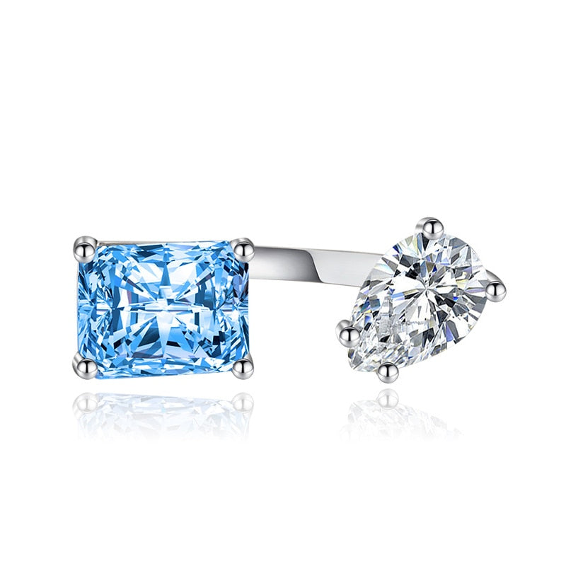Trendy CZ Solitaire Adjustable Ring
