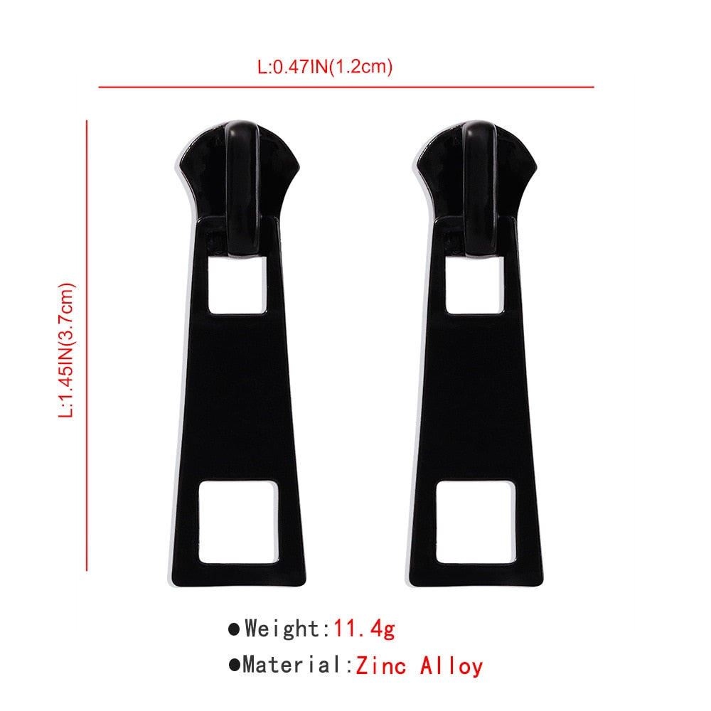 Stylish Mini Zipper Earrings