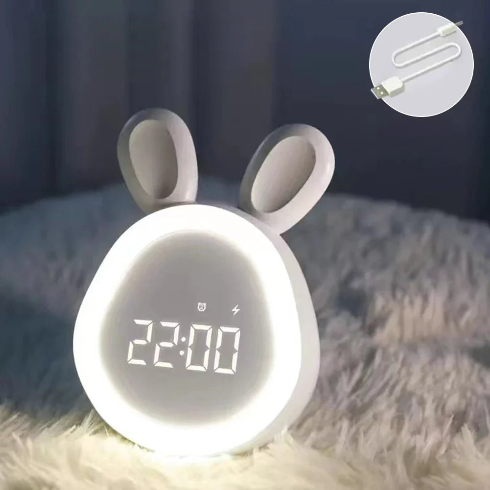 Fun Children's Rabbit Night Light Alarm Clock