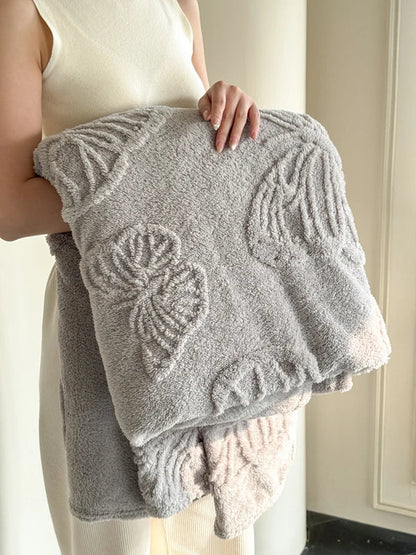 Cozy Plush Throw Blanket with Colorful Butterfly Pattern
