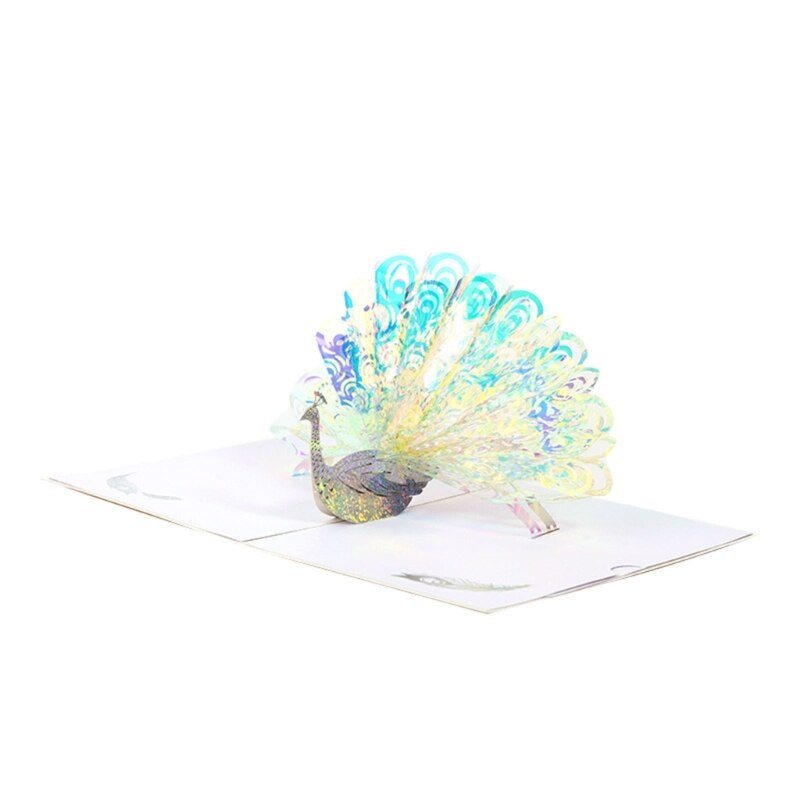 Vibrant Peacock Design Greeting Card