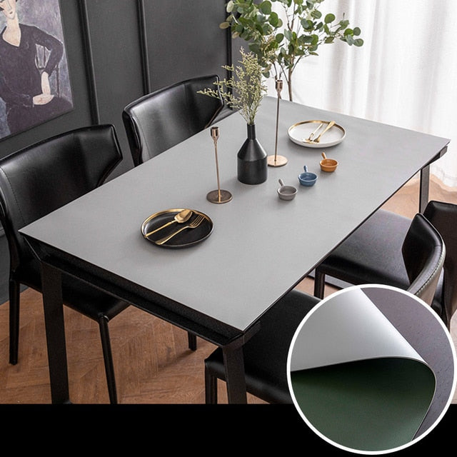 Simple Leather Water Resistant Table Pad