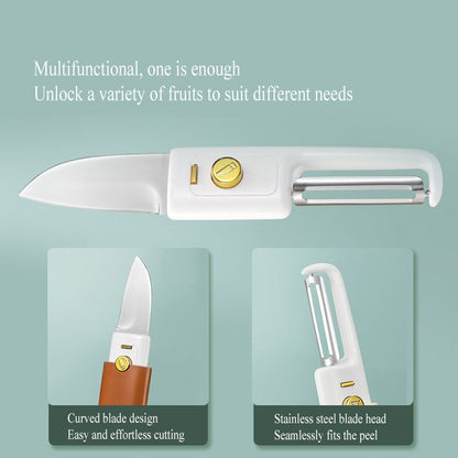Compact 3 in 1 Pocket Peeler Knife