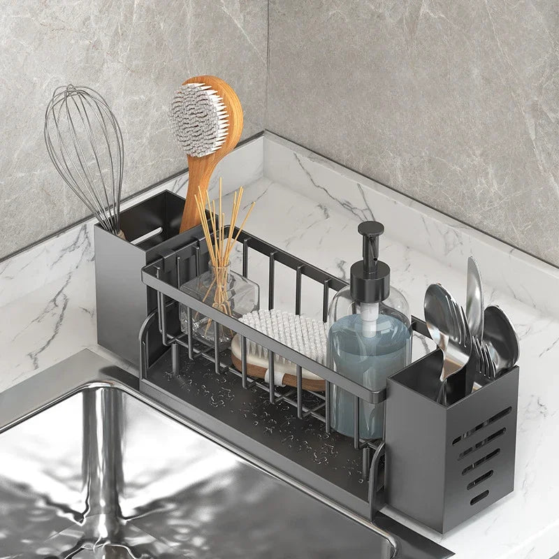 Compact Bathroom Sink Organizer with Soap Dish