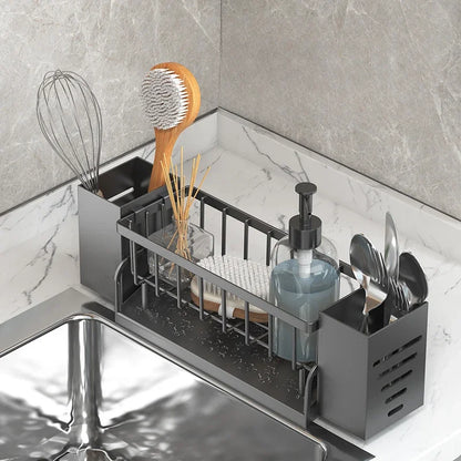 Compact Bathroom Sink Organizer with Soap Dish