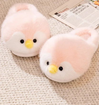 Cozy Penguin Fuzzy Slipper Boots
