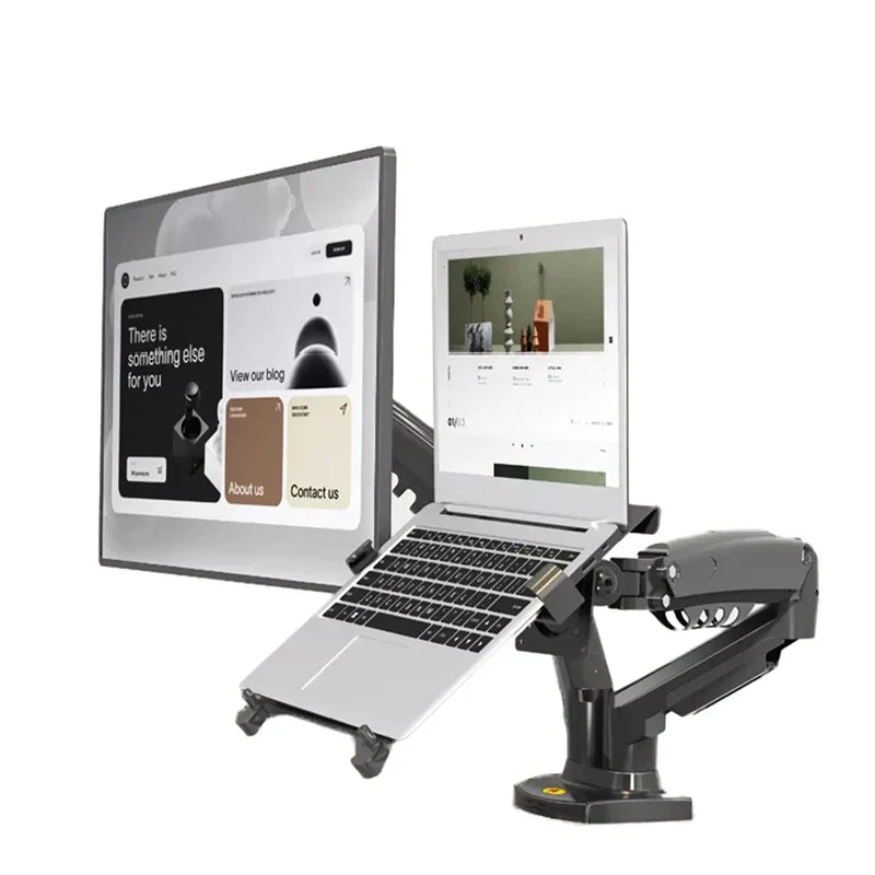 Adjustable Dual Arm Laptop Desk Holder Mount