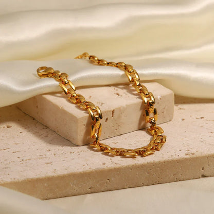 Delicate Thin 14k Gold Bar Bracelet