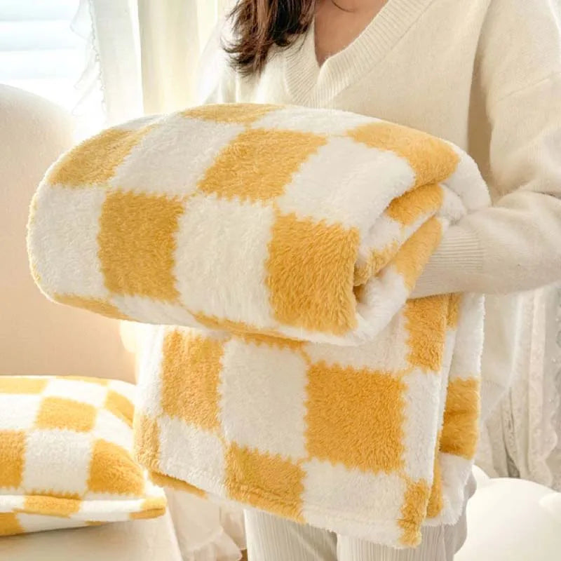 Warm Fuzzy Pink Blanket Throw