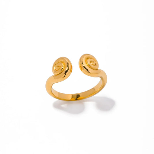 Adjustable Silver Spiral Style Ring - Luxicro