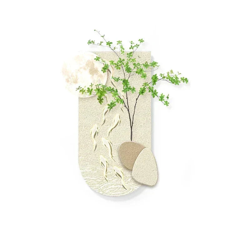 Realistic Green Leaf Wall Art