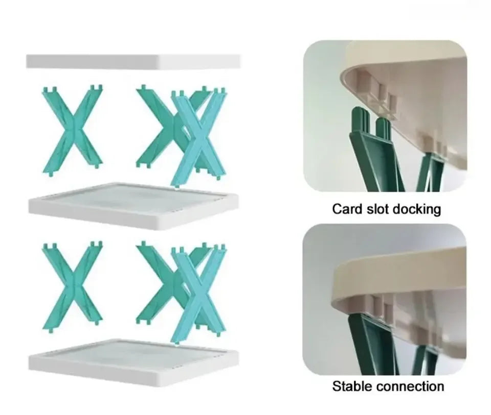 Compact Folding Shoe Storage Rack Shelf