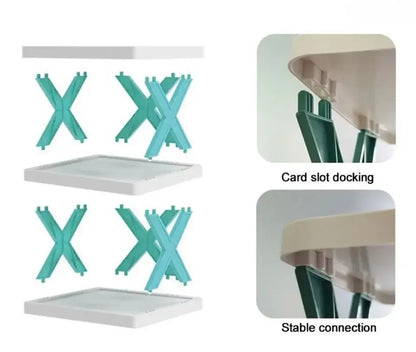 Compact Folding Shoe Storage Rack Shelf